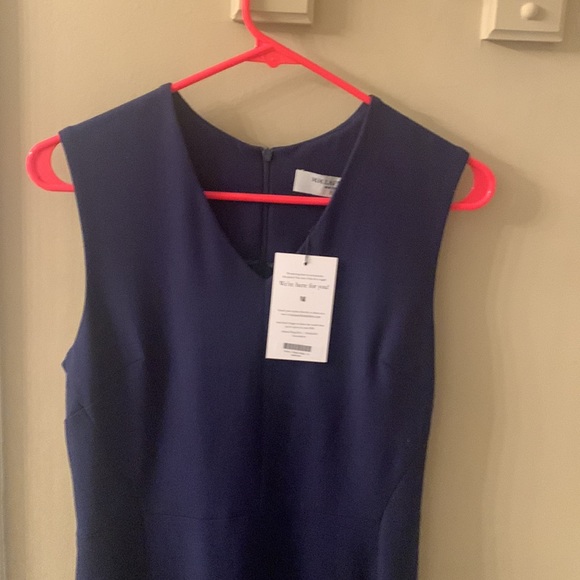 BNWT M.M. LAFLEUR deep indigo Blue size 6 dress sleeveless dress. - Picture 4 of 8